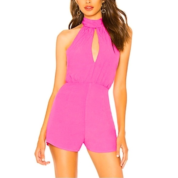 by the way. Pants - BY THE WAY. Ezra Keyhole Romper Pink S